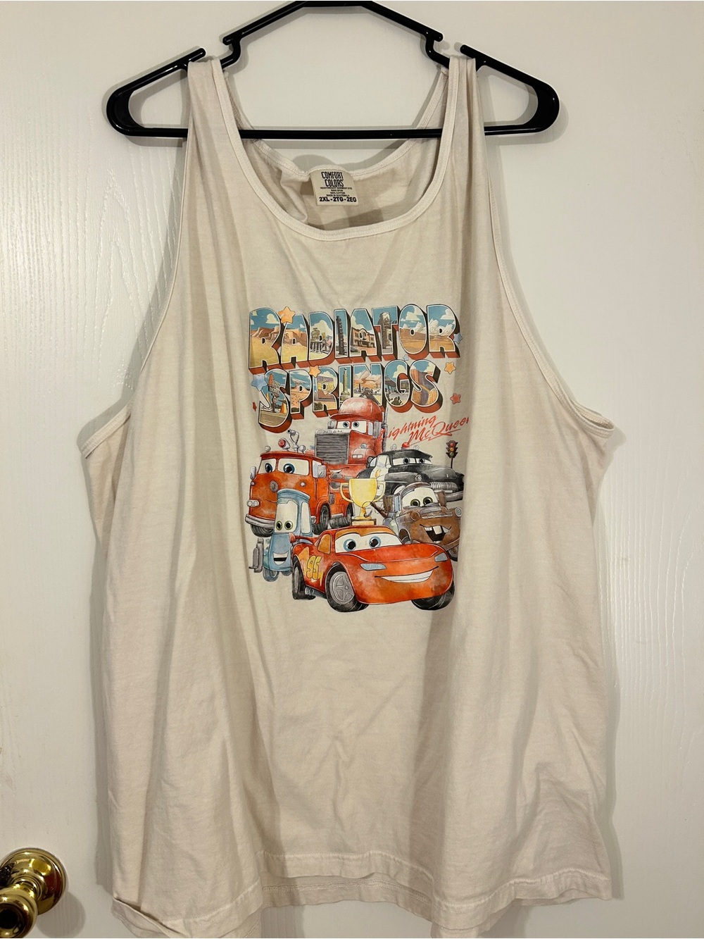 Comfort Colors Cream Tank Top 2XL Heavyweight Cotton